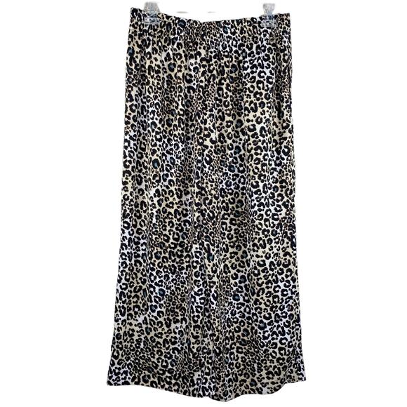 DR2 Animal Print Pull On Wide Leg Crop Pants Medium - Picture 2 of 12